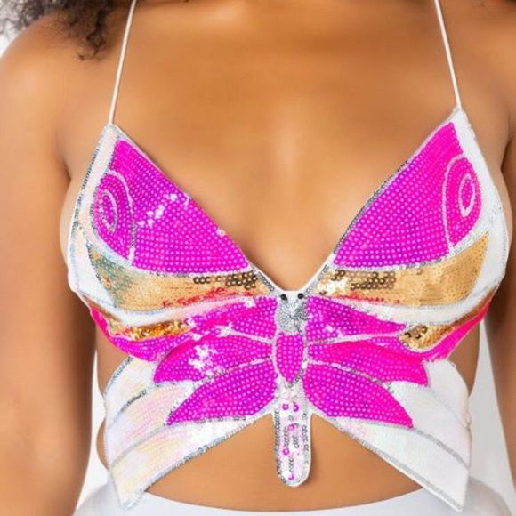 AKIRA Tops - NWT Akira Sequin Butterly Top